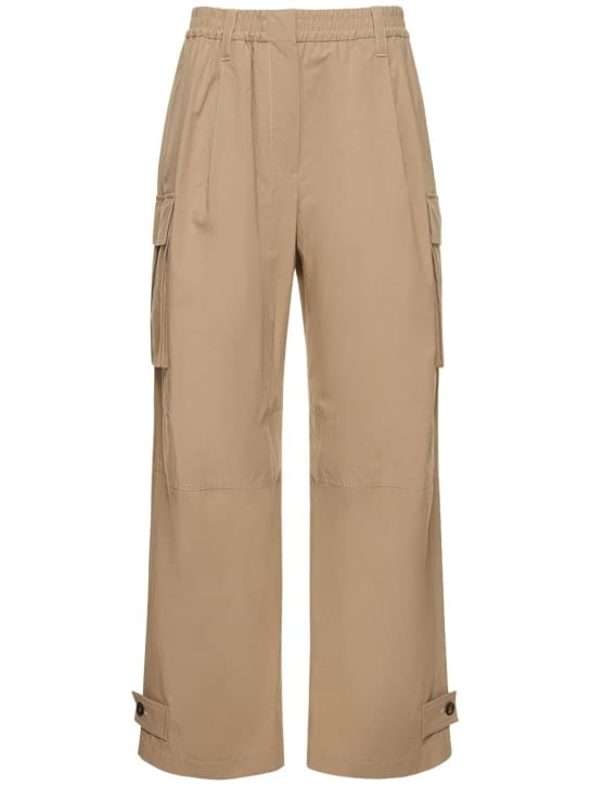 Brunello Cucinelli: 棉质府绸工装阔腿裤