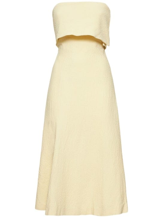 Bite Studios: Strapless flared midi dress