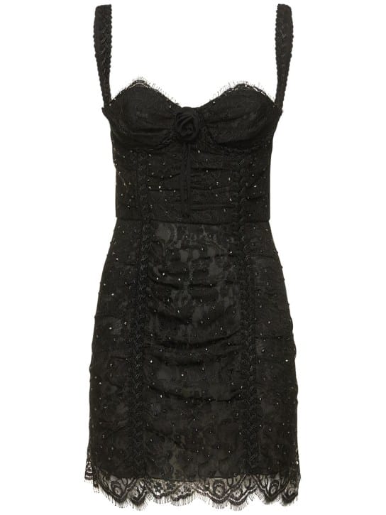Alessandra Rich: Bustier mini dress with crystals