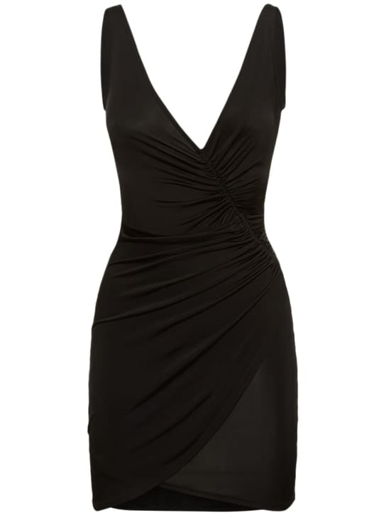 Louisa Ballou: Vestido corto de punto drapeado