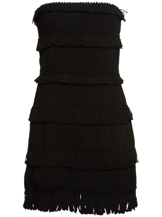 Interior: Minikleid aus Seide mit Rüschen