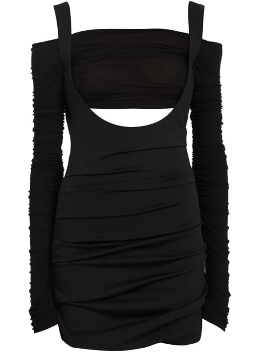 Interior: Gerafftes Minikleid mit Cut-outs
