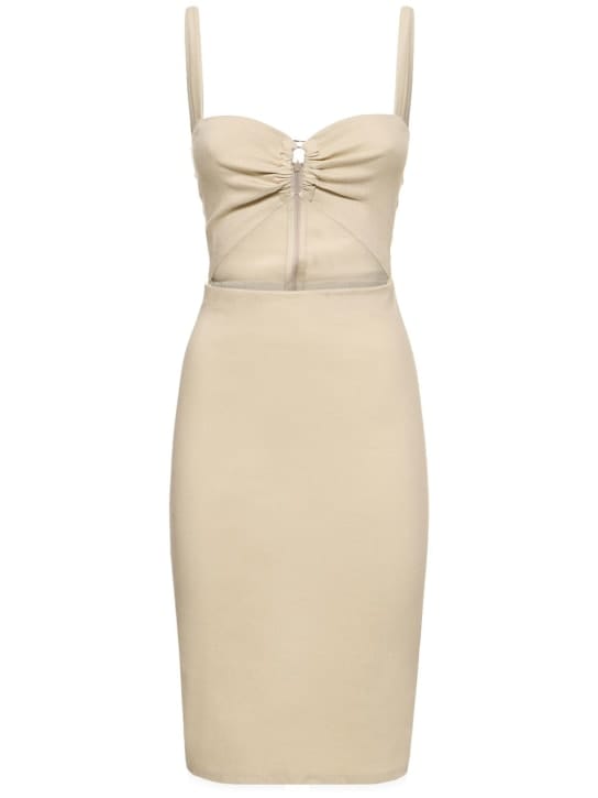 Anemos: Linen sheath dress with cut-out