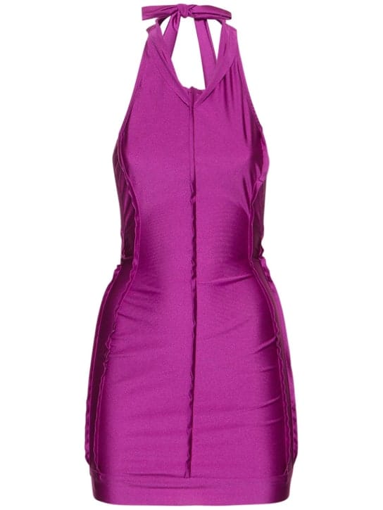 Sami Miro Vintage: Robe courte dos nu à coutures apparentes