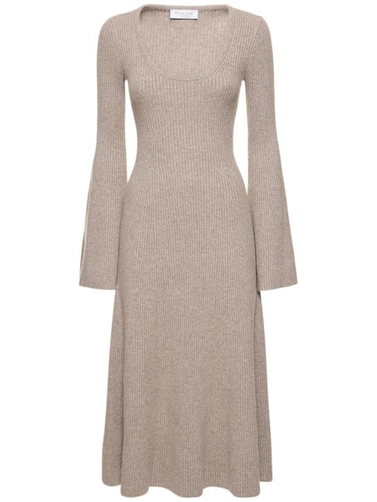 Michael Kors Collection: Abito midi in cashmere a costine