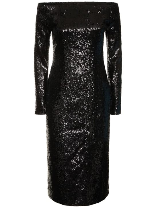 Gauchere: Robe midi à sequins