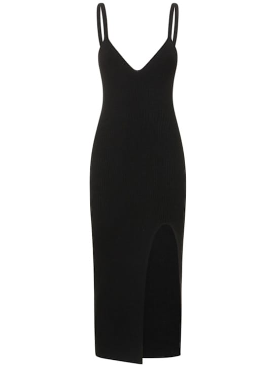 Michael Kors Collection: Abito midi a coste con spacco
