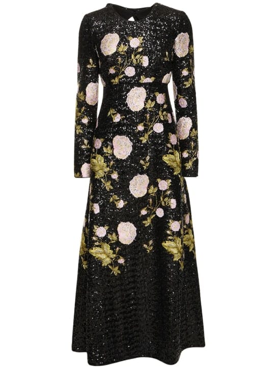 Giambattista Valli: Long dress with floral embroidery