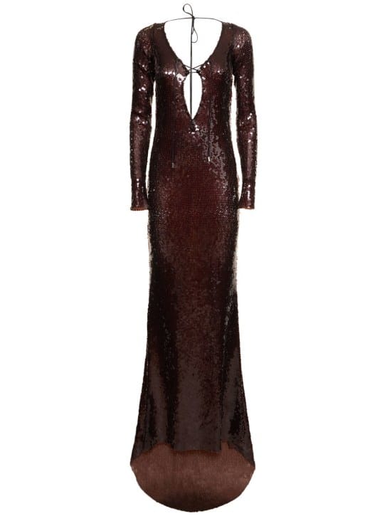 16arlington: Sequined maxi dress