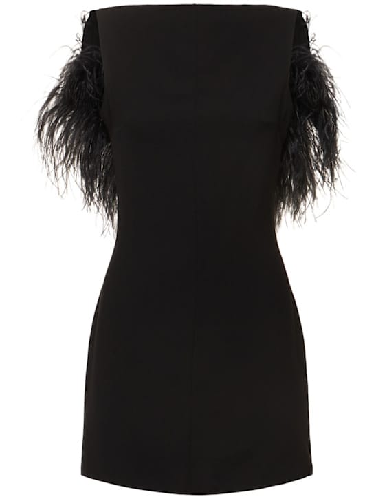 16arlington: Mini dress with ostrich feathers