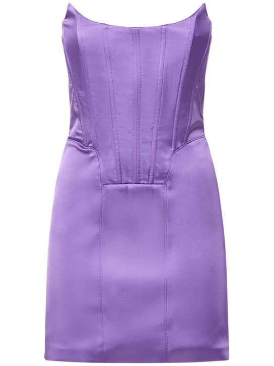Giuseppe Di Morabito: Stretch satin corset mini dress