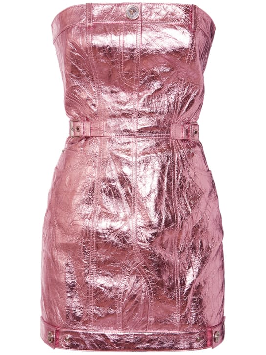Versace: Short dress with heart neckline