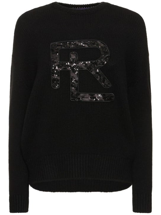 Ralph Lauren Collection: 亮片羊绒混纺针织毛衣