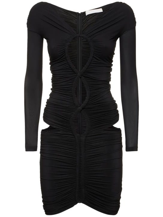 Dion Lee: Ruched mini dress with cutouts