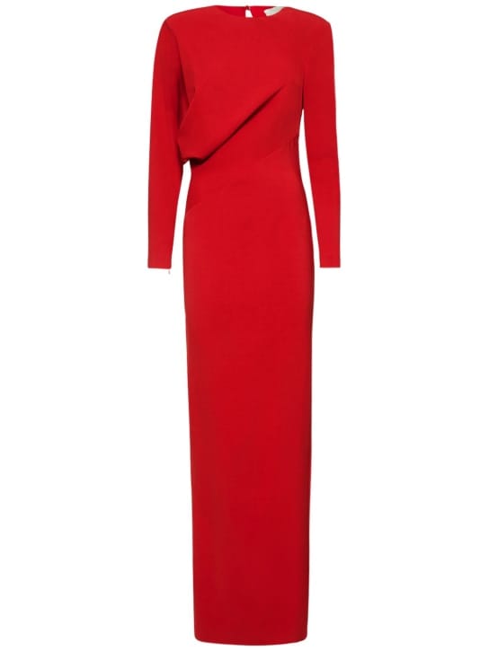 Roland Mouret: Vestito lungo in cady con drappeggio