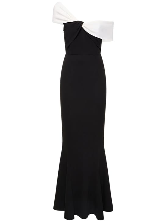 Roland Mouret: 不对称弹力卡迪超长连衣裙