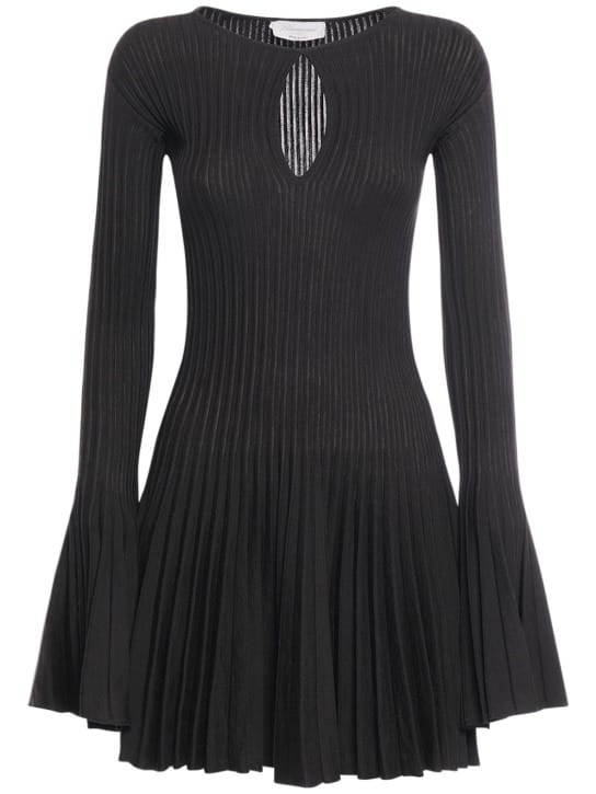 Blumarine: Wool minidress with cut-out detail