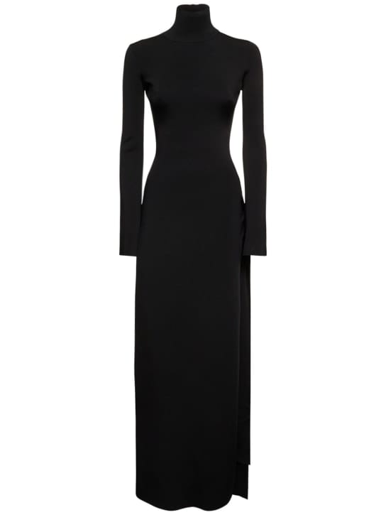 Galvan: Langes Jerseykleid mit Cut-out