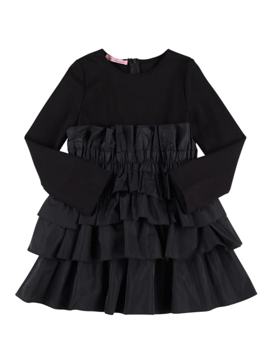 Miss Blumarine: Punto Milano&府绸连衣裙
