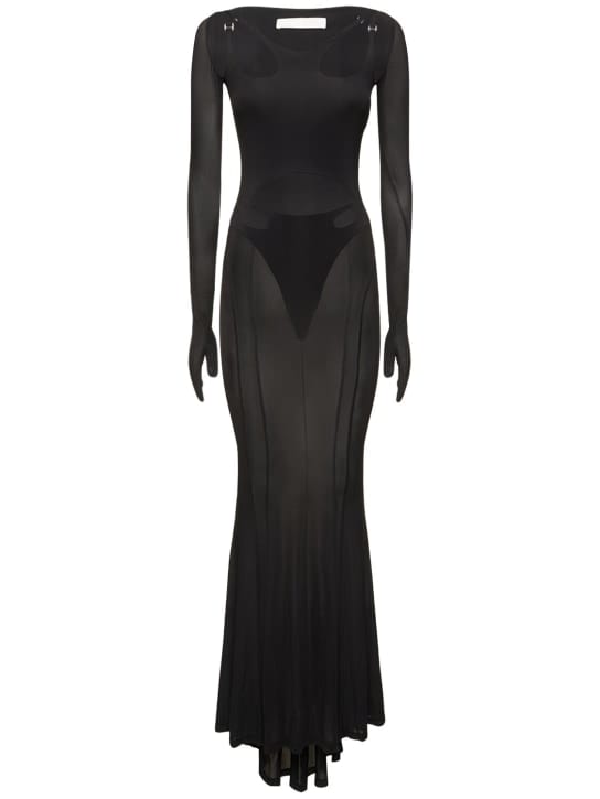 Dion Lee: Long jersey dress with cutout details