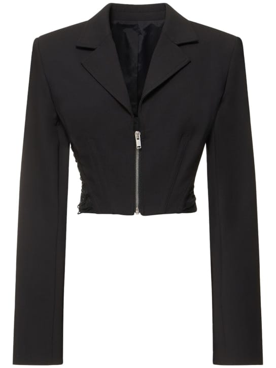 Dion Lee: 羊毛混纺双面布短款夹克