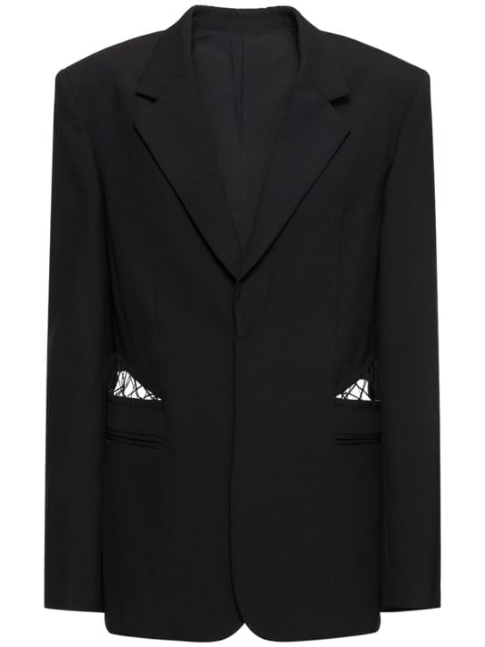 Dion Lee: 单排扣羊毛双面布夹克
