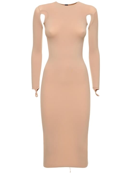Andreadamo: Ribbed midi dress with cut-outs