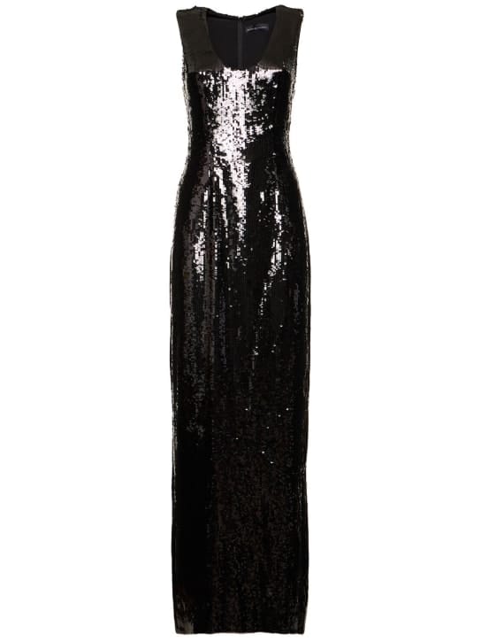 Brandon Maxwell: Langes Kleid mit Pailletten