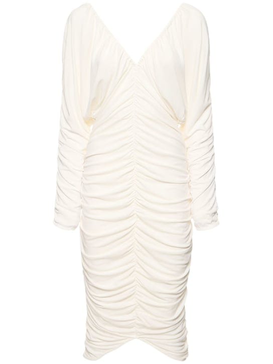 Interior: Midi-Jerseykleid mit Raffungen