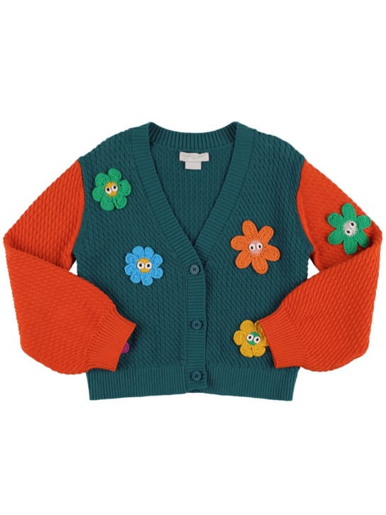 Stella McCartney Kids: 扭绳针织有机棉开衫
