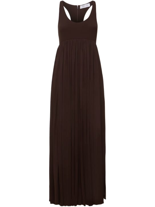 Michael Kors Collection: Abito lungo plissettato in jersey