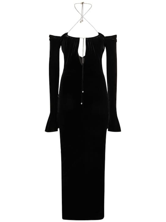 16arlington: Velvet maxi dress with bell sleeves