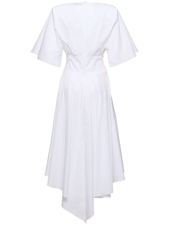 Alexandre Vauthier: Abito midi in cotone con pieghe