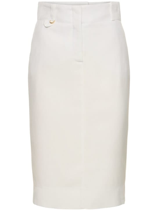 Jacquemus: La Jupe Midi Bari粘胶纤维迷笛半身裙