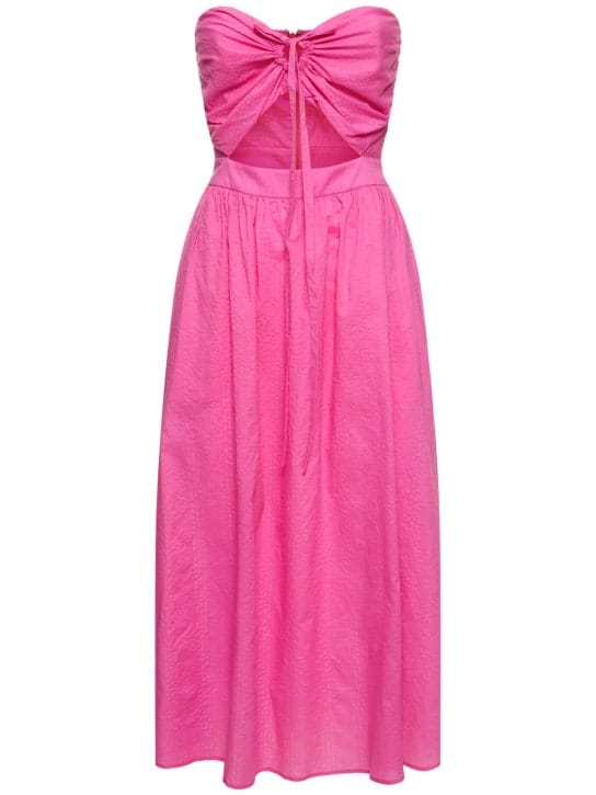 Marysia: Vestido midi de algodón con cut-out