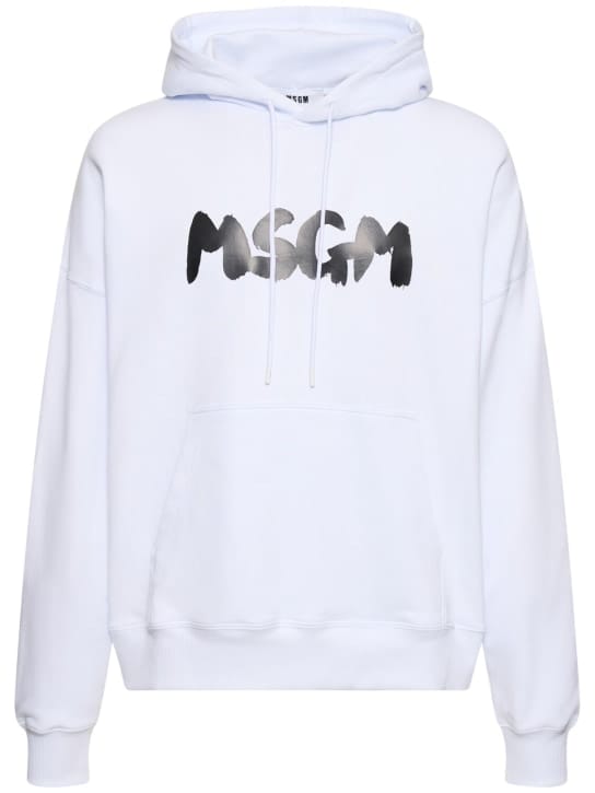 MSGM: Logo法式毛圈织物连帽卫衣