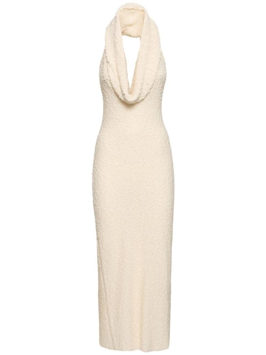 Magda Butrym: Cotton knit dress with cowl neck