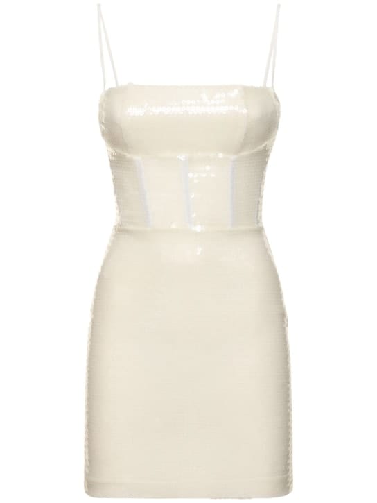 Nensi Dojaka: Miniabito bustier con paillettes