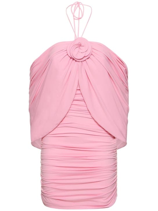Magda Butrym: Draped mini dress with flower applique