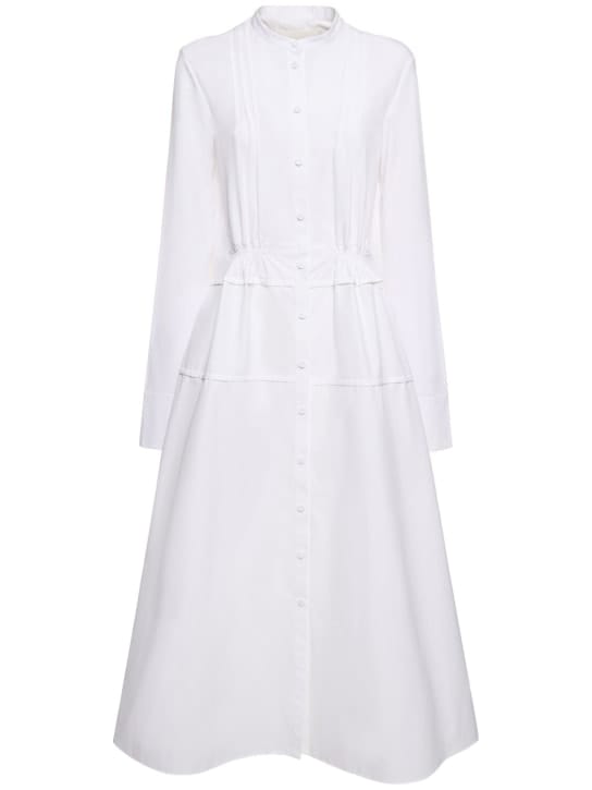 Jil Sander: 厚重棉质府绸迷笛衬衫裙