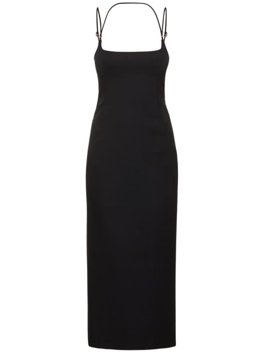 The Attico: Virgin wool midi dress