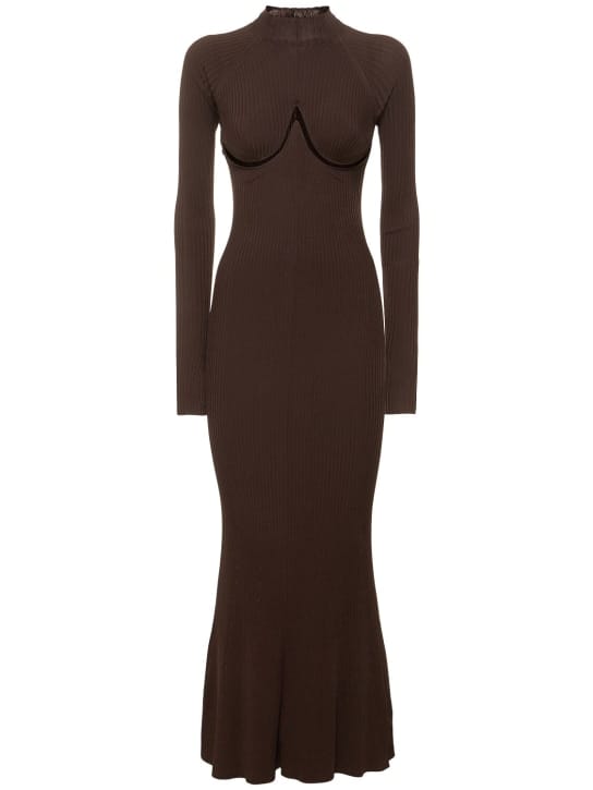 Dion Lee: Ribbed knit maxi dress with cut-outs