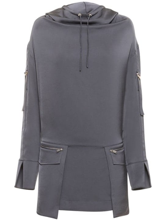 Dion Lee: Satin mini dress with hood