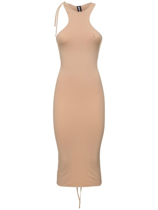 Andreadamo: Halterneck midi dress with slit