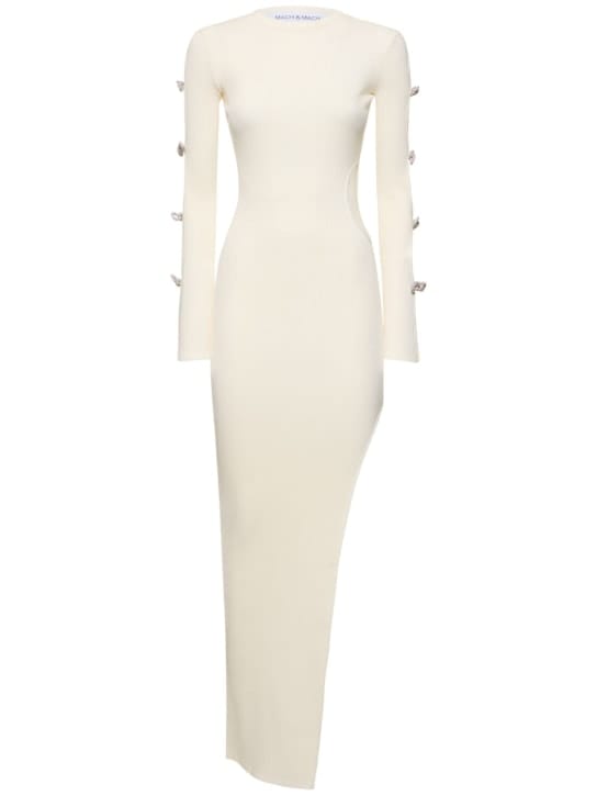 Mach & Mach: Robe longue en maille côtelée