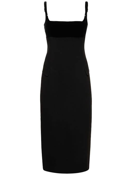 Tory Burch: Vestido midi con tirantes y solapas