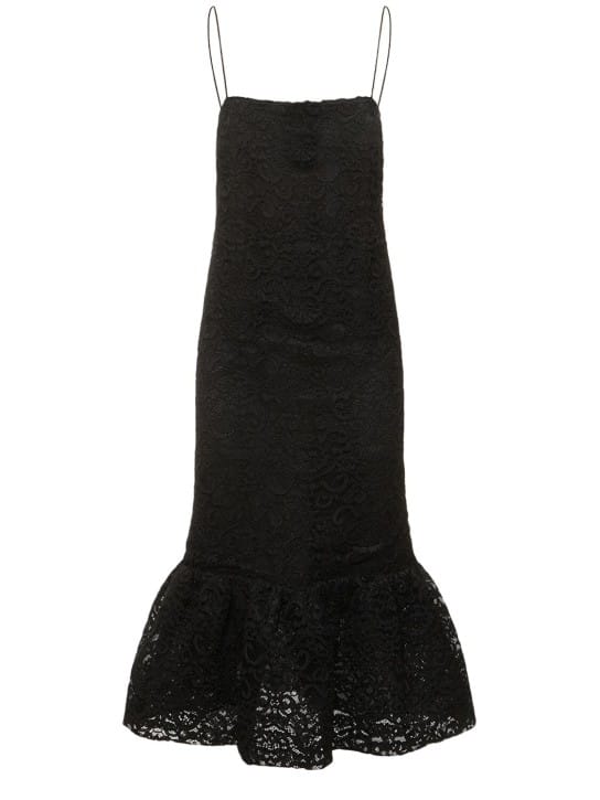 Interior: Abito midi in pizzo con balza