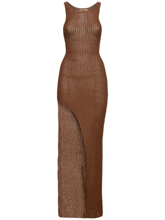 Aya Muse: Vestido largo de punto con abertura