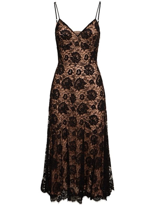 Michael Kors Collection: Abito midi in pizzo floreale