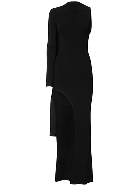 David Koma: Abito lungo monospalla in maglia